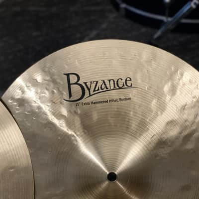Meinl 15" Byzance Traditional Extra Hammered Hi-Hat Cymbals (Pair) - Traditional image 4
