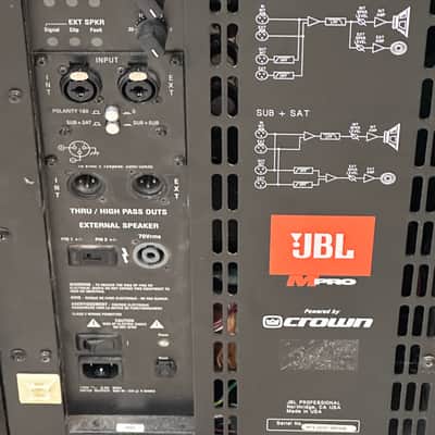 JBL MP418SP Powered by Crown 18" 600 Watt Subwoofer Speaker w/Cover #3 - READ image 7