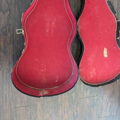1963-65 Gibson SG Jr. Guitar Chipboard Case - Red Felt Lined, Original image 12