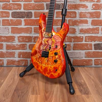 Jackson USA Signature Chris Broderick Soloist HT6 Devil & Flames Graphic by Mike Learn 2015 w/OHSC image 5
