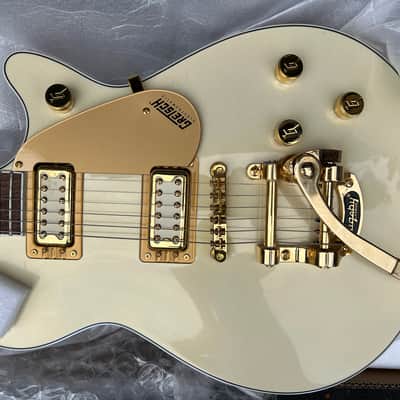 Gretsch Limited Edition G5237TG Electromatic Jet FT Bigsby Electric Guitar 2024 Model - Champaign White Metallic image 2