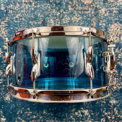 1080s CUSTOM BUILD Blue 14” x 6 ACRYLIC Snare Drum image 2
