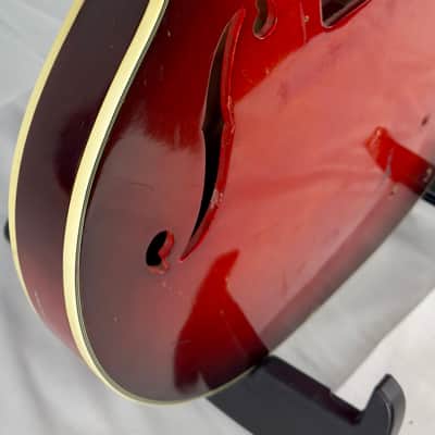 Harmony H-78 Hollow Body Electric Guitar Body  1964 Red Burst image 7