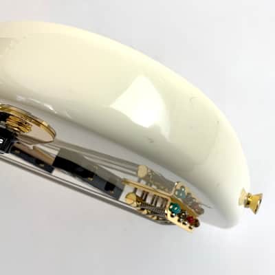 Squier Jazz Bass 40th Anniversary Gold Edition 2022 Olympic White image 16