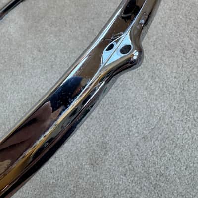 Premier 16” Die-Cast Floor Tom Drum Hoop - COB Chrome over Brass Lot #2 70s - Chrome image 1