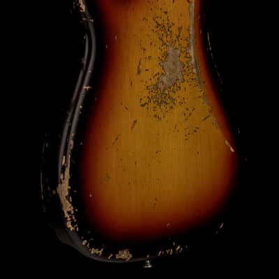 Fender Custom Shop Empire 58 Precision Bass Heavy Relic - Faded Aged Chocolate 3-Color Sunburst #91060 image 8