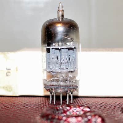 GE JG 12AY7 6072 GRAY PLATE BENT REC [] GETTER TIGHT BALANCE NOS+ NIB VINTAGE 1955 image 1