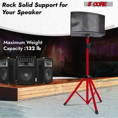 5 Core Speaker Stand Height Adjustable 72" Heavy Duty PA DJ Tripod Studio Monitor Stands image 5