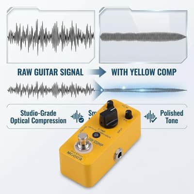 Mooer Yellow Compressor Comp guitar pedal bass compressor, True Bypass guitar compression (Price includes the import duty for US buyer) image 5