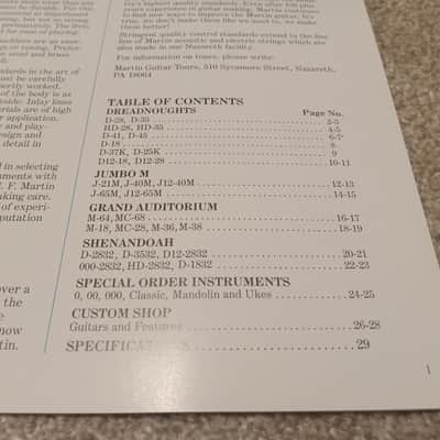 Vintage 1986 CF Martin Instruments Full-Color Guitar Catalog! Rare, Original Case Candy, Paperwork! image 2