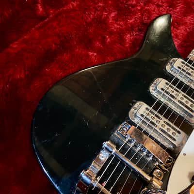 c.1977 Greco/Fujigen RG-750B MIJ Vintage Guitar Double Cuttaway“ Black” image 5
