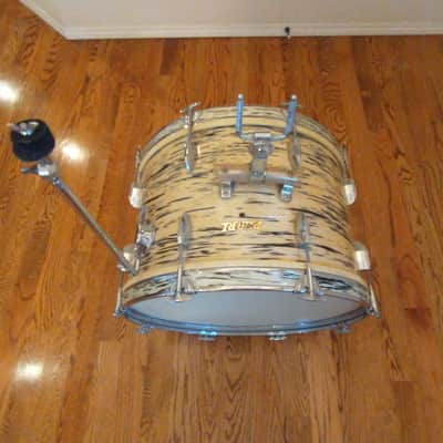 Pearl Vintage President 14 x 22 Bass Drum White Tiger Eye Finish All Original Japan Made! image 3