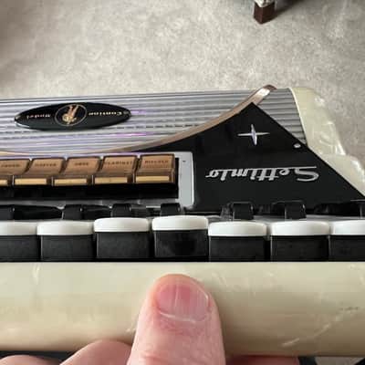 Settimio Soprani Contino Model 132 Piano Accordion 1955 - White Pearl image 22