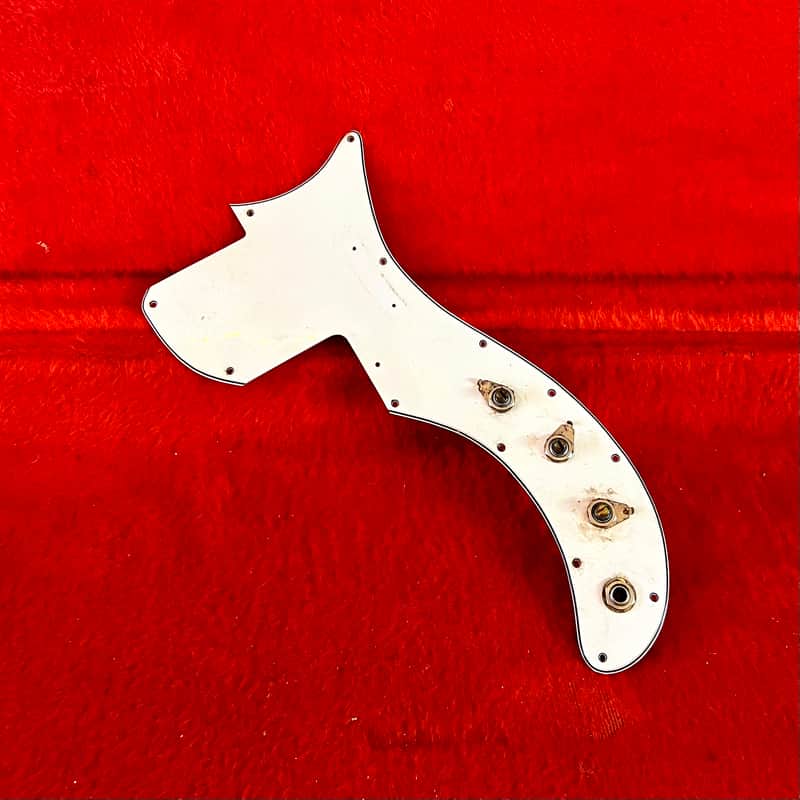 1964 Epiphone Embassy bass pickguard wiring harness White