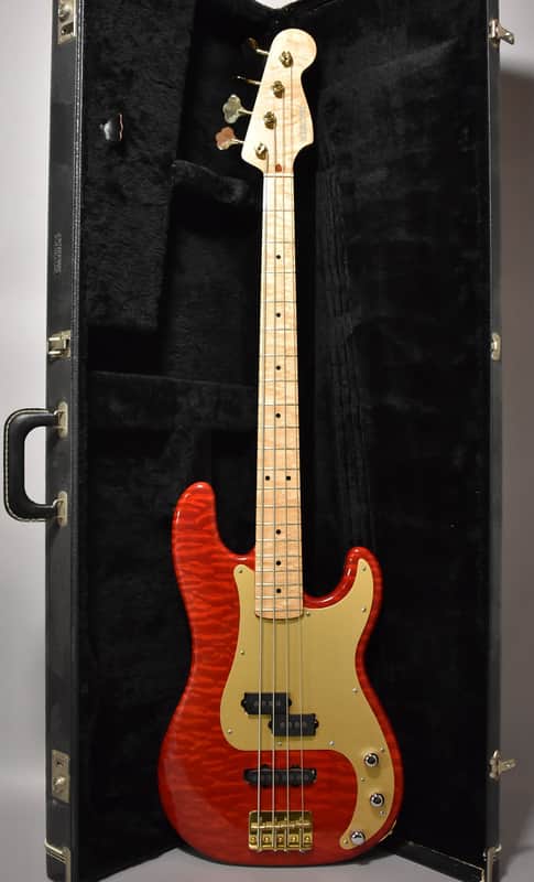1980s Schecter USA Dallas-Era PJ Bass Employee Build Cherry Red w/OHSC image 1