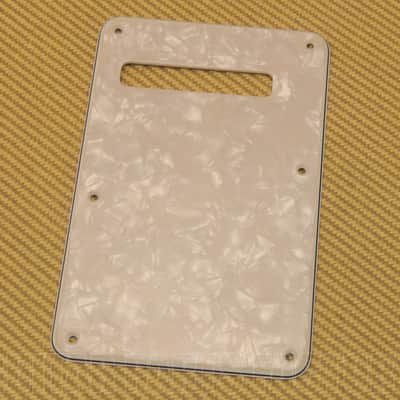 099-1328-000 Genuine Fender Aged Pearloid White Moto Strat Back Plate Backplate