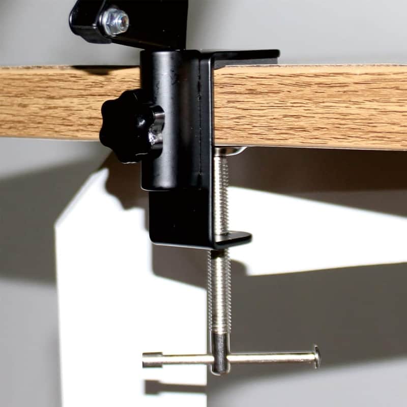 Replacement Heavy Duty C Clamp For 1/2” Base Magnifying Lamp,Desk Lamp,Swing Arm Lamp,Phone I Pad Mount,Tablet Mic Holder,Table Mount Clamp For Microphone Stand Mic Boom Arm (Metal Black) image 1