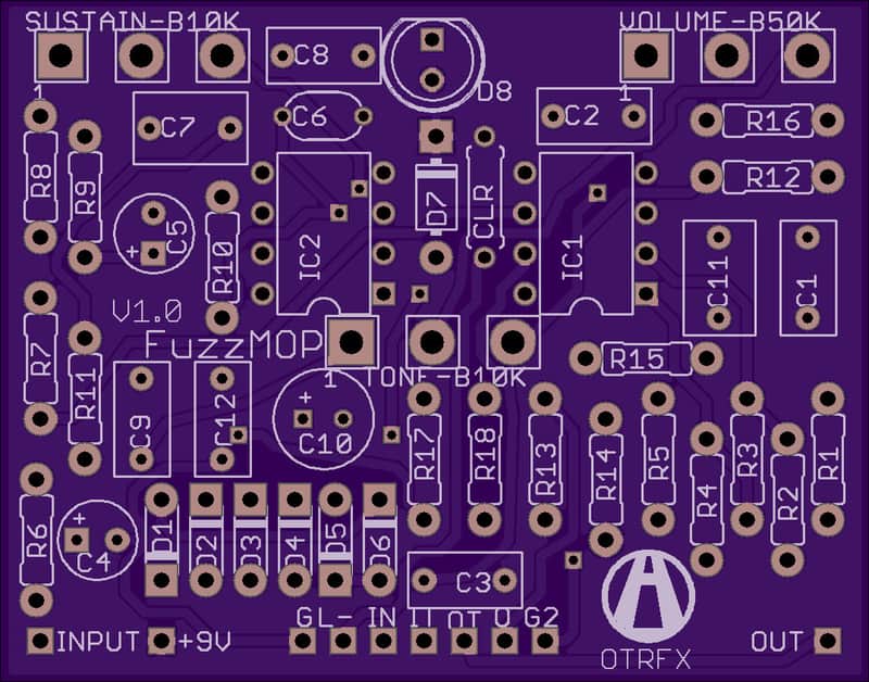 FuzzMOP - Build your own vintage Op-Amp Muff style fuzz pedal! image 1