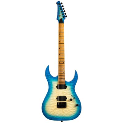 Spira S-500 QAB 500 Series Double Cutaway Mahogany Quilted Maple Top Canadian Roasted Maple Neck 6-String Electric Guitar image 3