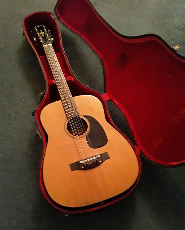 Vintage 70's Aria 12-String Acoustic Guitar MIJ Matsumoku + Case image 1