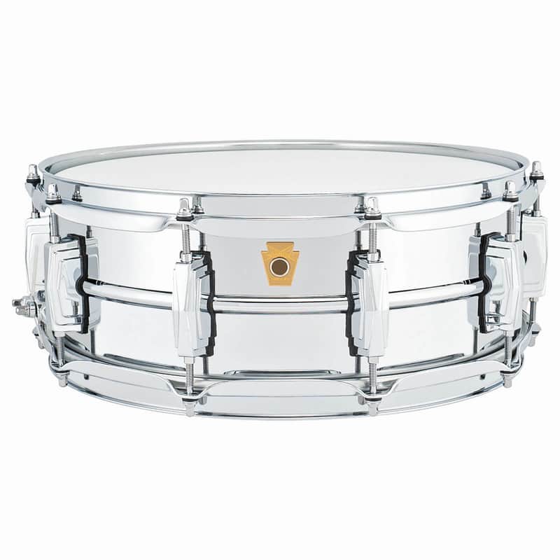 Ludwig LB400B Supraphonic Chrome Over Brass Snare Drum 14x5 image 1