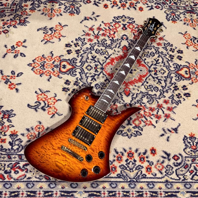 2015 B.C. Rich Mockingbird Pro X Custom Special X3 - Made In Korea - Tobacco Burst AAA Quilted Contoured Top w/ Gold Hardware image 1