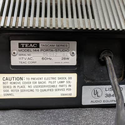 Vintage TEAC Model 144 Tascam Series Porta Studio 4-Track Cassette Recorder Made In Japan image 10