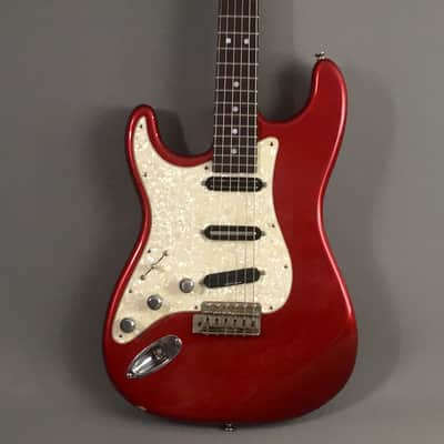 LEFTY! 1986 Vintage Boutique Super Strat Custom Guitar DiMarzio Duncan Candy Apple Red 7.6 Lb HSC image 2