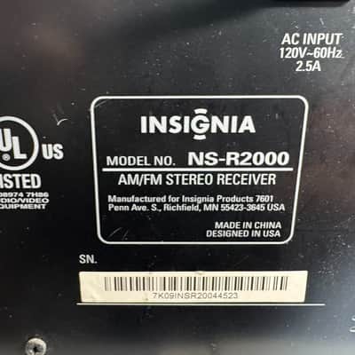 Insignia NS-R2000 Receiver HiFi Stereo Vintage 2 Channel Radio Phono Home Audio image 6