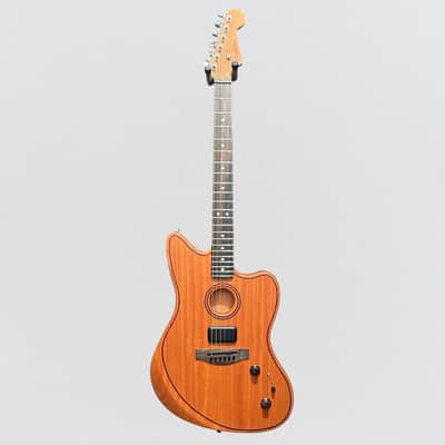 Fender American Acoustasonic Jazzmaster All-Mahogany Acoustic-Electric Guitar - Natural image 8