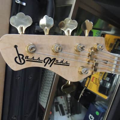 Bass Mods Lefty J/P style 5 string Orange image 6