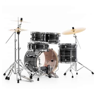 Pearl Export Graphite Silver Twist 5 Piece Drum Kit including PX Cymbals (20", 10", 12", 14", 14" Snare) image 3
