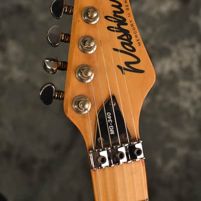 Washburn MG-340 1990s Lake Placid Blue HSH Floyd Super Strat Designed by Grover Jackson w Hard Case image 2