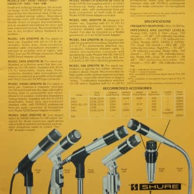Vintage 1960's Shure 545S dynamic cardioid microphone Low Z with cable & Atlas LO-2B adapter SM57 image 2