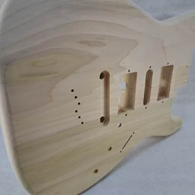 Unfinished Poplar HSH Hardtail guitar body - fits Fender Strat Stratocaster necks J2427 image 6