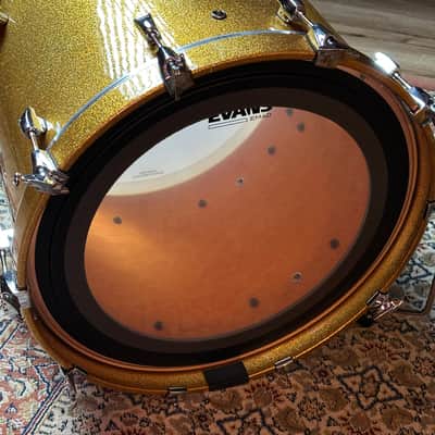 Yamaha AM0F40J Absolute Hybrid Maple 10x7/12x8/14x13/20x16" 4pc Shell Pack 2014 - Present - Gold Champagne Sparkle image 8