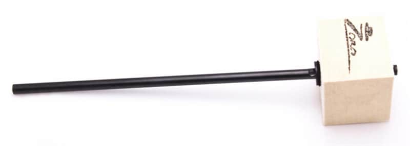 Danmar - 206AS - Bass Drum Beater - Zoro Model - White Felt, Square, Black Shaft (Longer Shaft) image 1