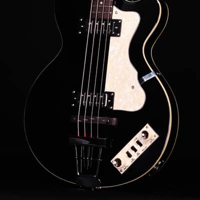 Hofner Ignition PRO Club 4-String Bass, Transparent Black, Teacup knobs image 2