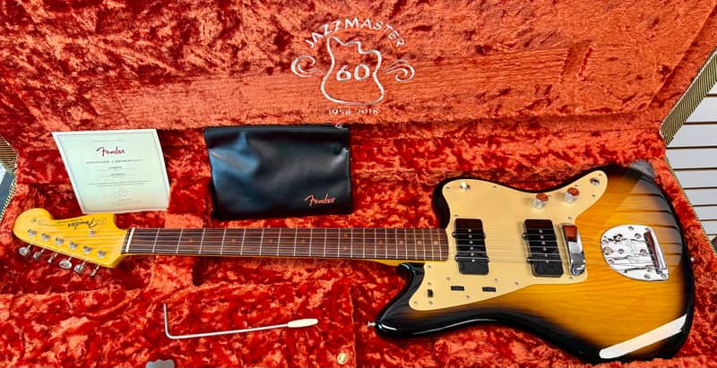 Fender 60th Anniversary ‘58 Reissue Jazzmaster, Burst with Case - Pre Owned image 1