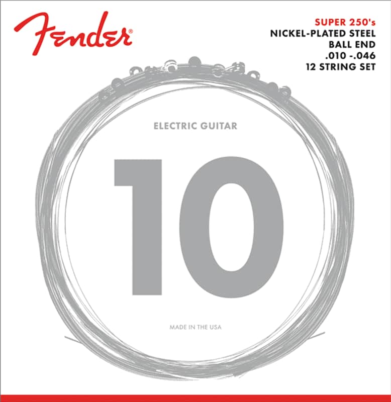 Fender Electric XII Strings, Nickel Plated Steel, 10-46 Gauges - 12 String Set image 1
