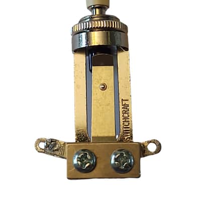 Switchcraft Long Straight 3-way USA Toggle Switch for Les Paul Nickel/ Cream Tip image 1