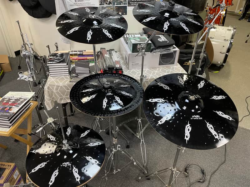 Paiste Joey Jordison signature  set of cymbals 5 total 2015 black image 1