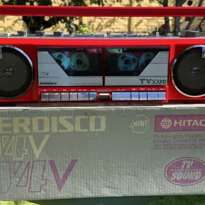 HITACHI W4V Rare Vintage Cassette Deck Boombox Retro Japan Warranty image 1
