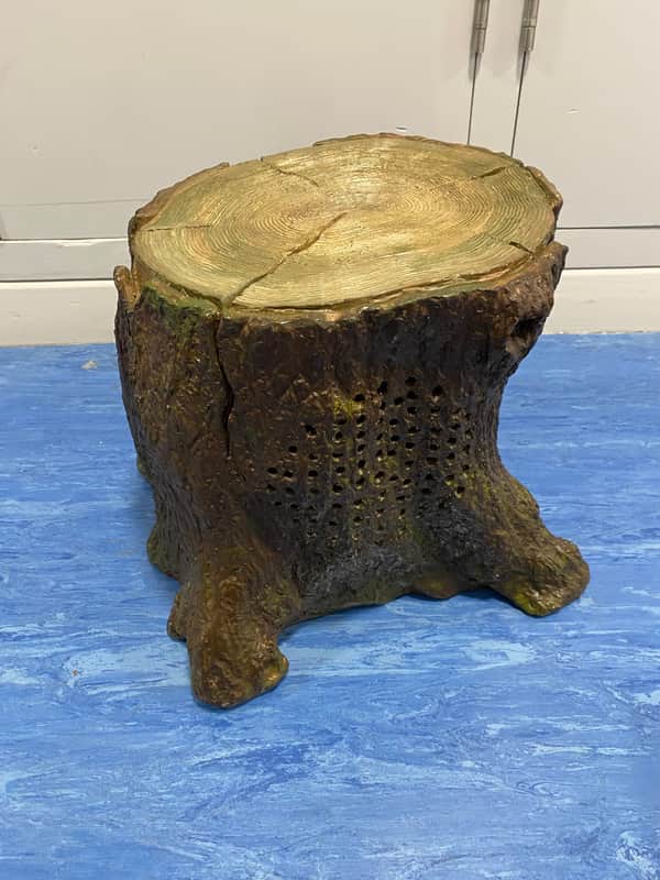 Tree stump garden hi fi speaker passive image 1