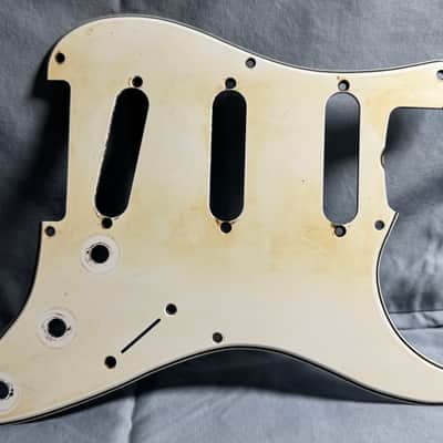 Vintage USA 54 8 Hole 50's Fender Stratocaster 56 Vintage Pickguard Celluloid / Nitrate White / Cream 1954 thru 58 RI image 5