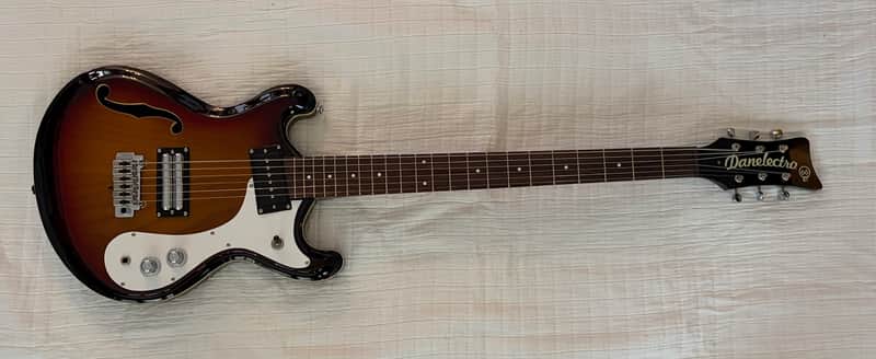 Danelectro 66BT Baritone Semi-Hollow Electric Guitar - 3-Tone Sunburst