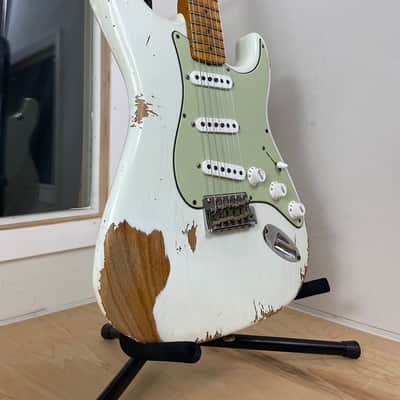 Immagine 2022 Fender Custom Shop 50's Relic Stratocaster ~ Olympic White - 10