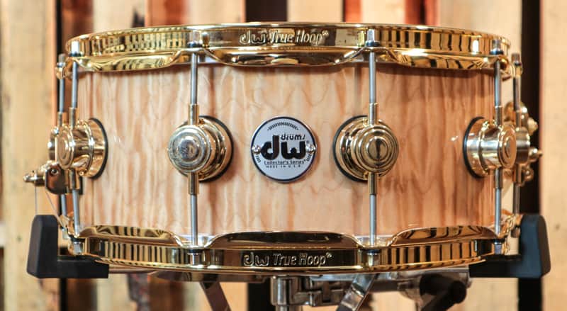 DW Collector's Gloss Lacquer Over Quilted Maple Snare Drum - 5.5x14 - SO#1234297 image 1