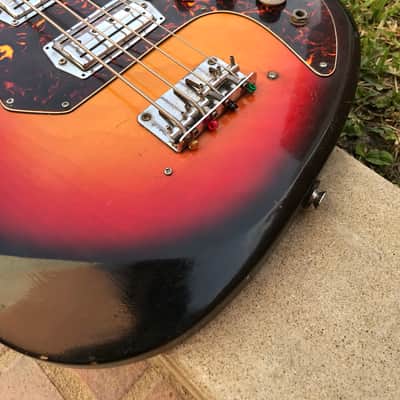 Teisco/Silvertone/Sakai "Tacoma" Electric Bass 57H01490L 1970-1971 Sunburst *FREE SHIPPING* image 8