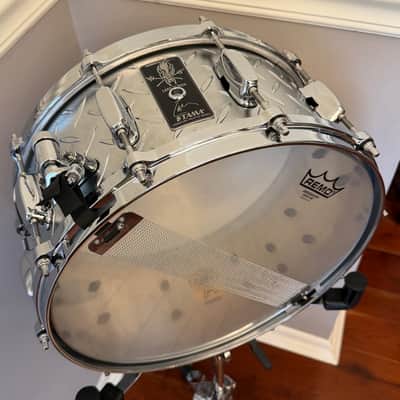 Tama LU1465 6.5x14" Lars Ulrich Signature Snare Drum - Diamond Plate Steel image 15